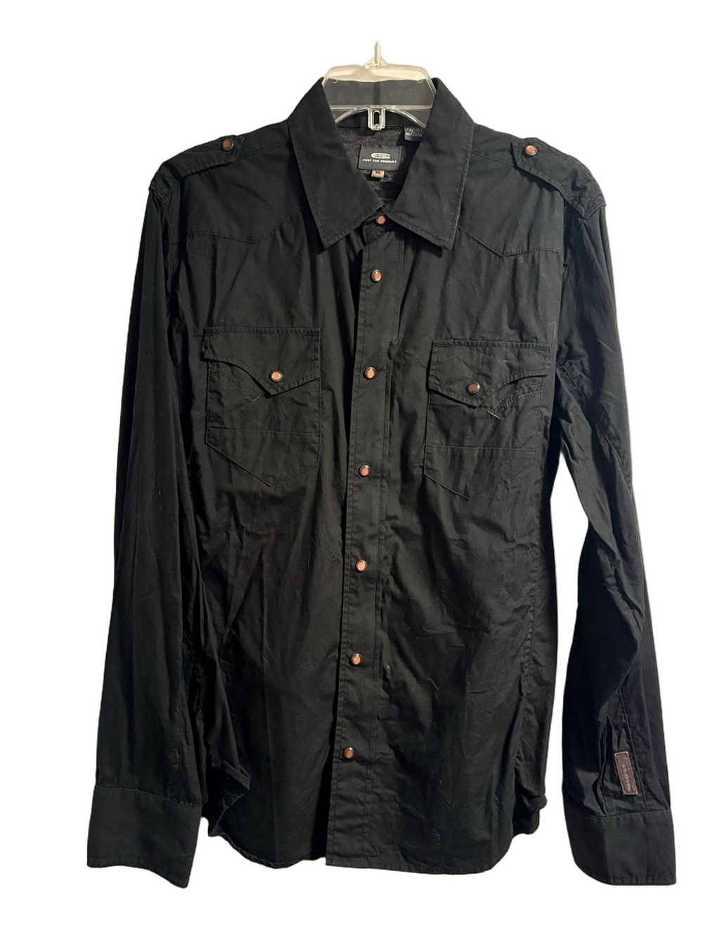 G-Star Vintage Black Cotton Button-Up Shirt
